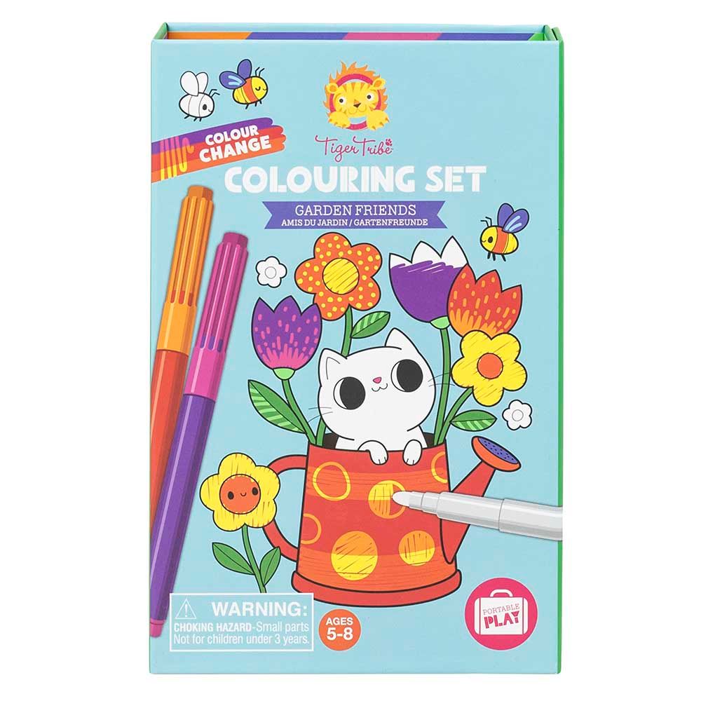 Tiger Tribe - Colour Change Colouring Set - Garden Friends