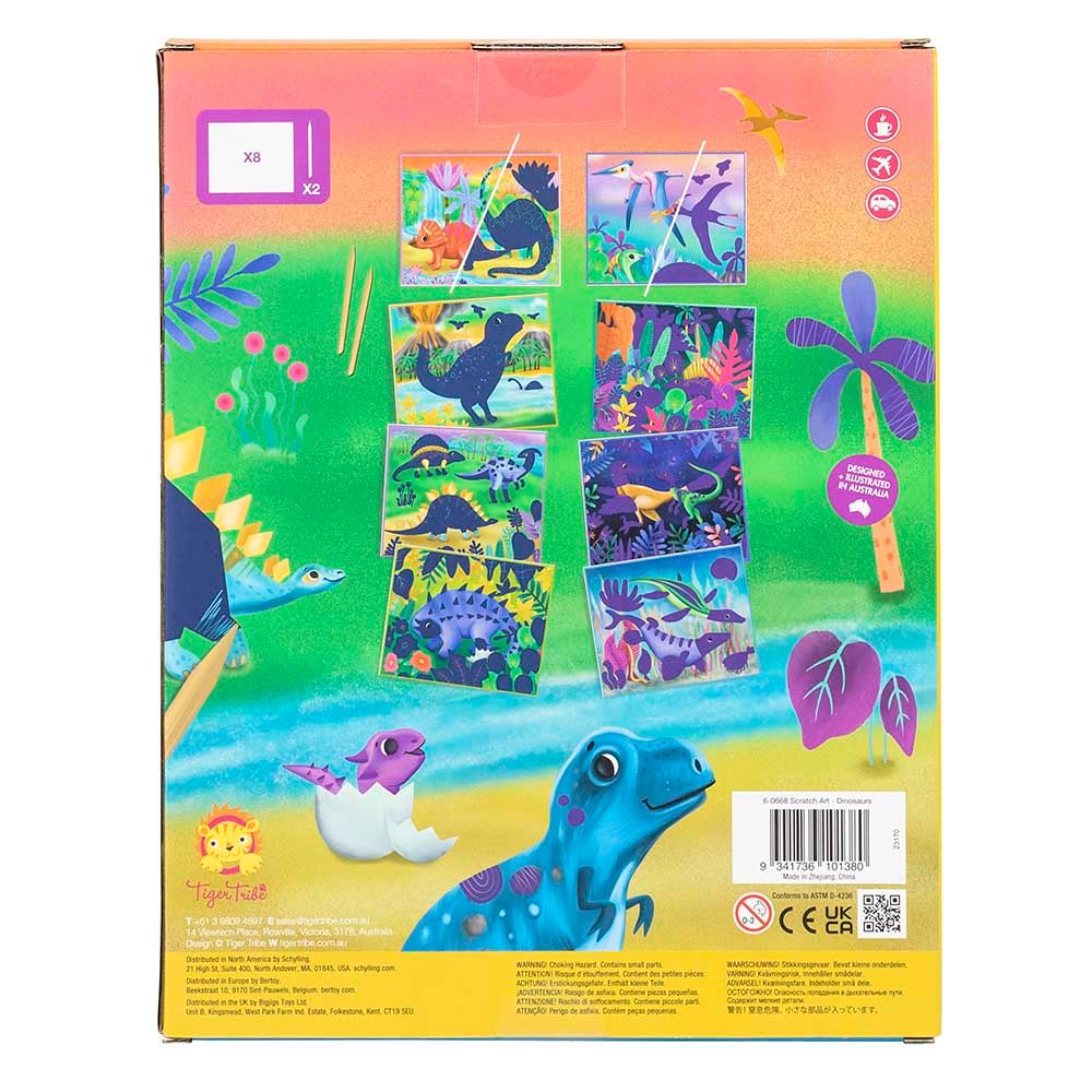 Tiger Tribe - Scratch Art Kit - Dinosaurs