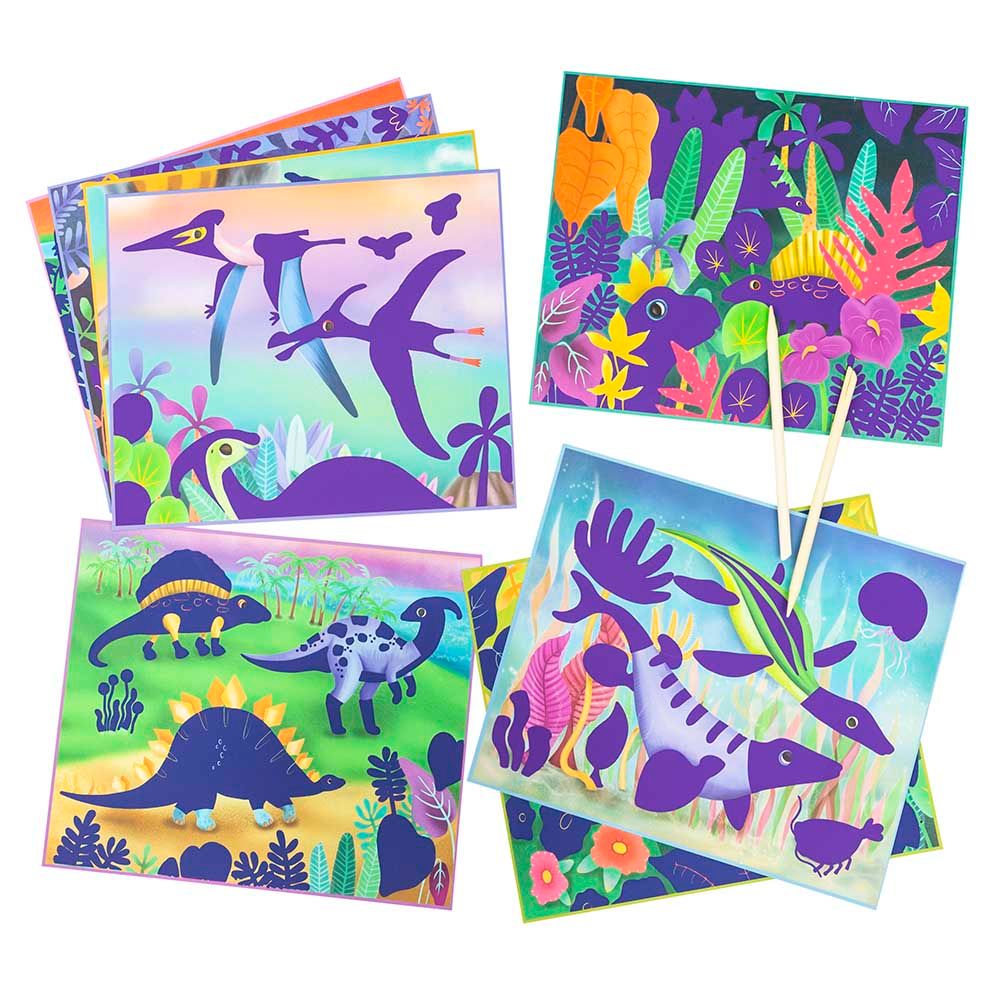 Tiger Tribe - Scratch Art Kit - Dinosaurs