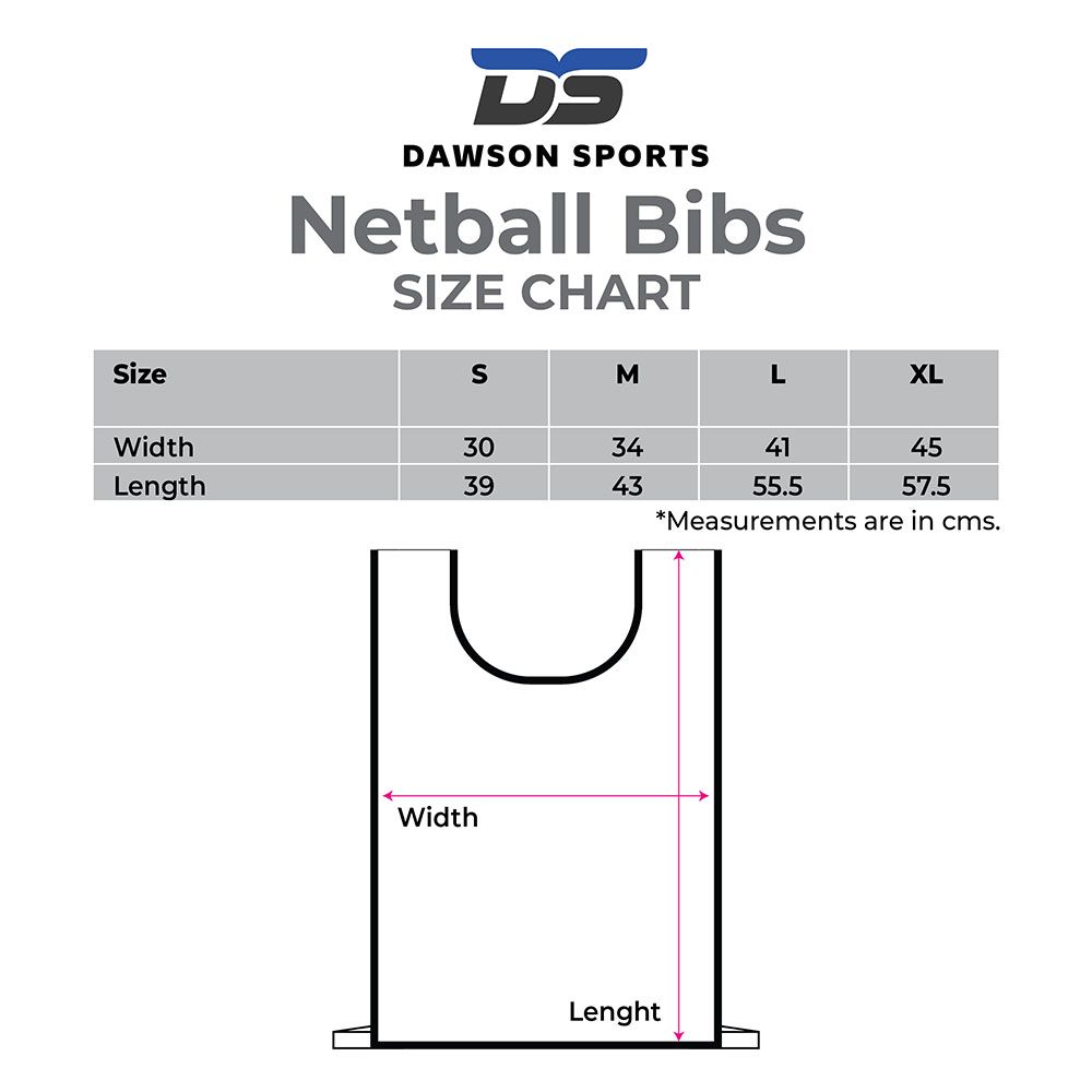 Dawson Sports - 7pc-Set - Netball Position Sport Bibs - Blue