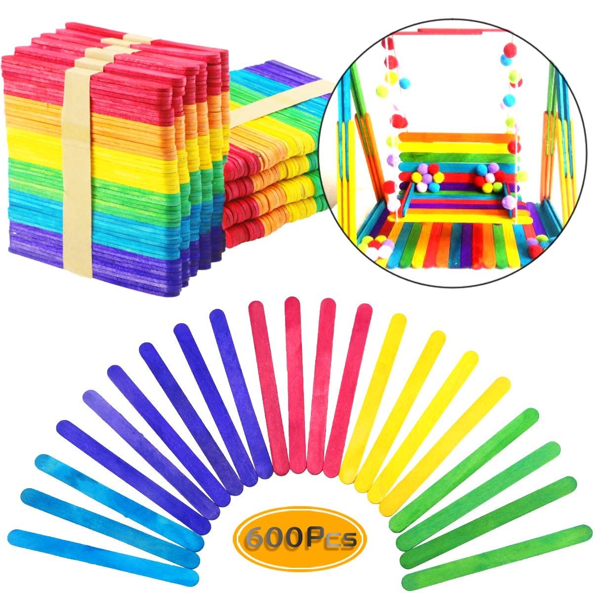 Mindset - Ice Cream Popsicle Stick Colorful 15cm - 600pc