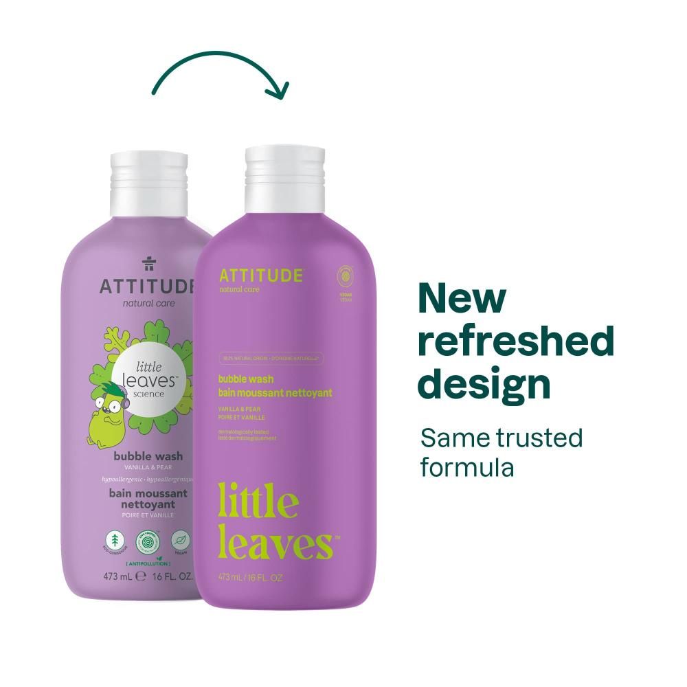 Attitude - Little Leaves Bubble Bath Vanilla & Pear 473ml