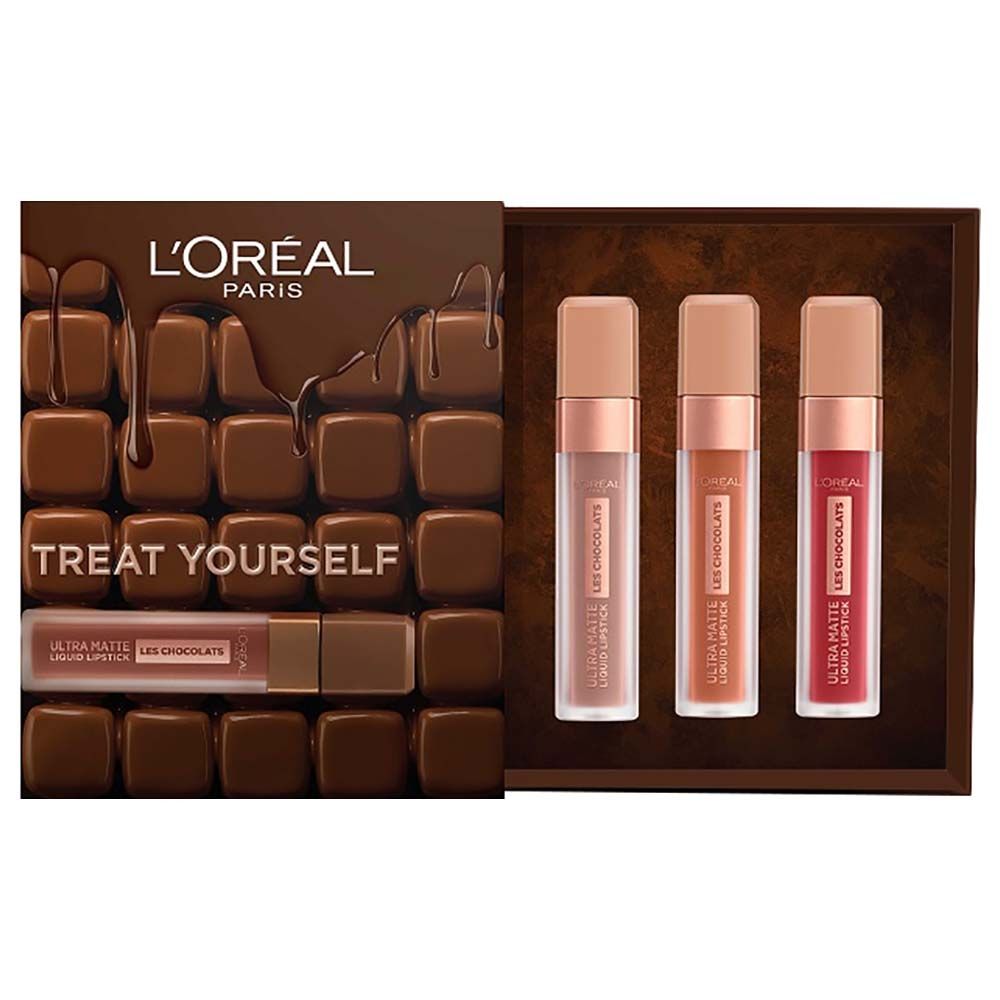 L'Oreal 3 For 2 Les Chocolat Ultra Matte Lip Kit 848/862/864