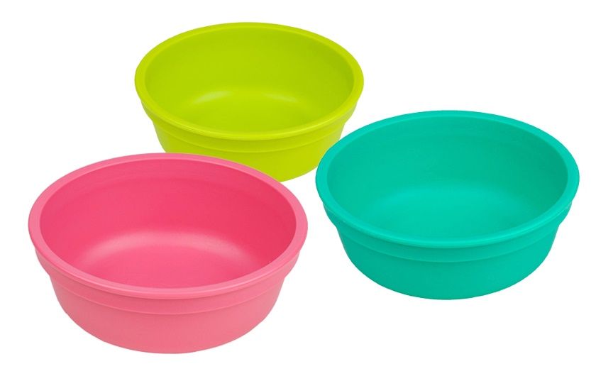 Re-Play - 3 Pack Bowls - Bright Pink, Aqua & Green