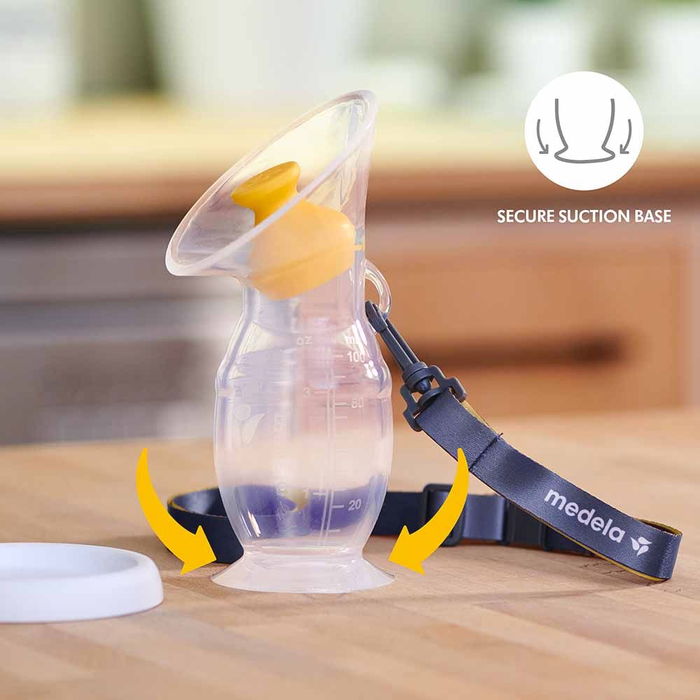 Medela - Silicone Breast Milk Collector - Breast Milk Saver with Strap