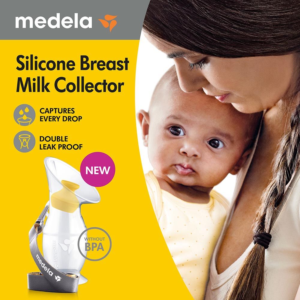 Medela - Silicone Breast Milk Collector - Breast Milk Saver with Strap