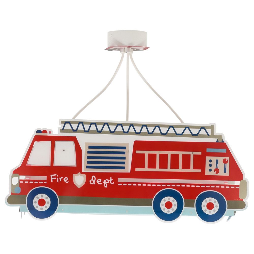 ChildrenLighting - Fire Truck Light Pendant Lamp - Red