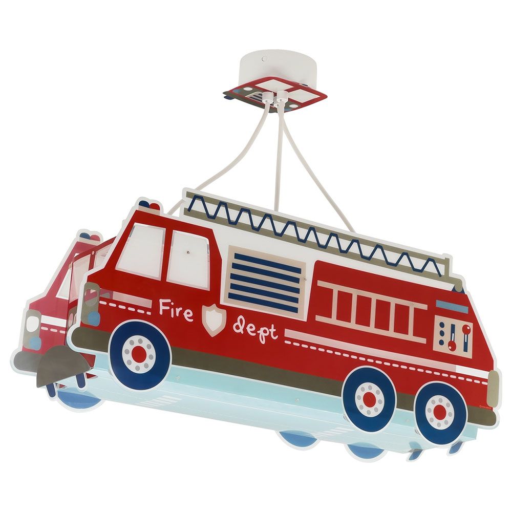 ChildrenLighting - Fire Truck Light Pendant Lamp - Red