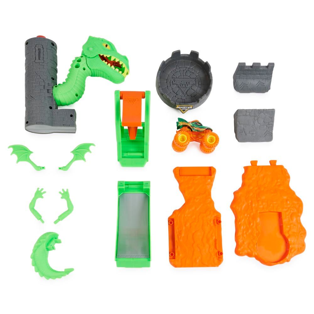 Monster Jam - Dueling Dragon Stunt Playset - 14 Pcs