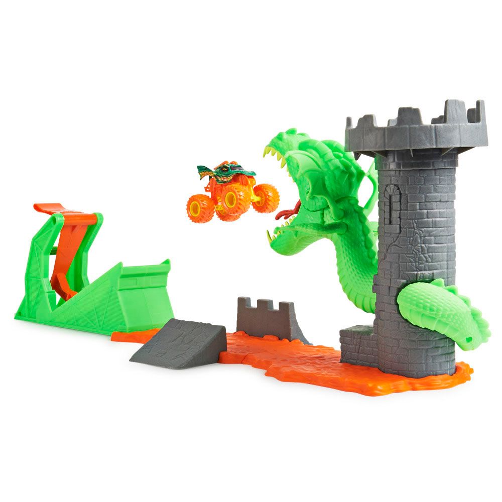 Monster Jam - Dueling Dragon Stunt Playset - 14 Pcs