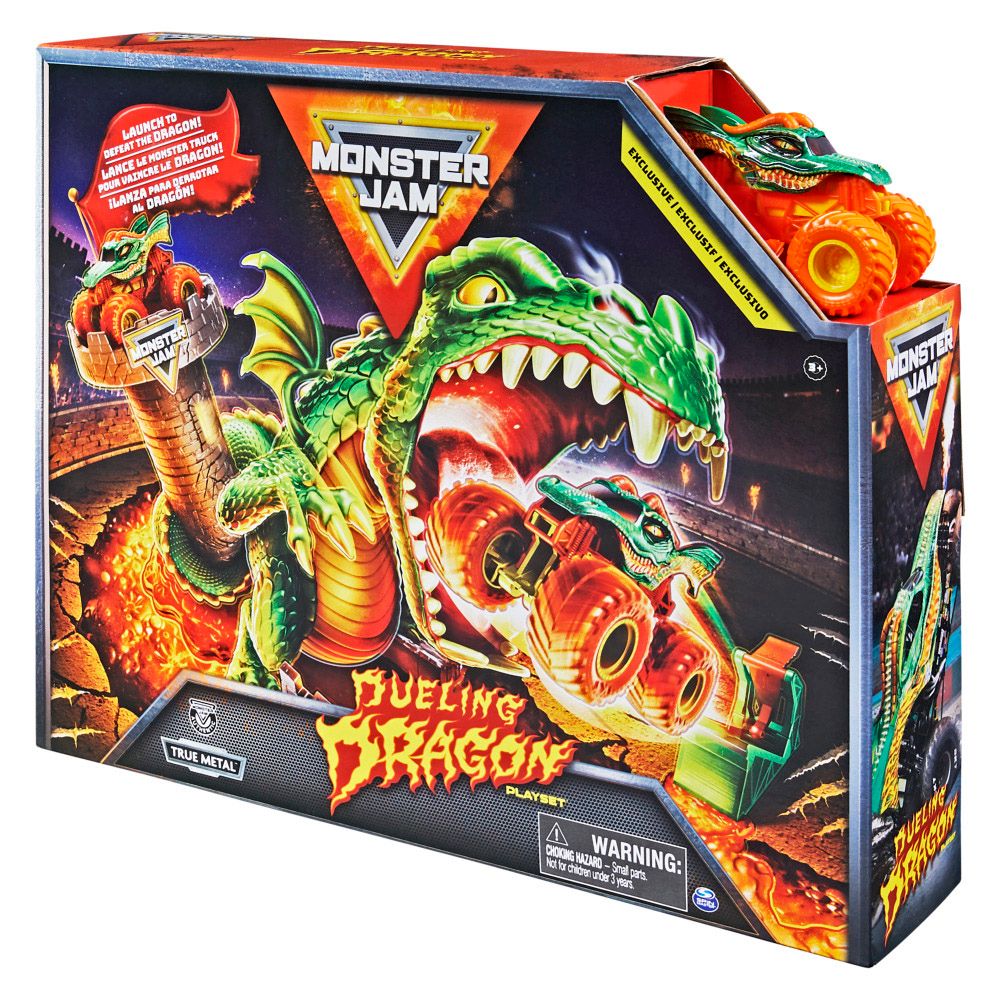 Monster Jam - Dueling Dragon Stunt Playset - 14 Pcs