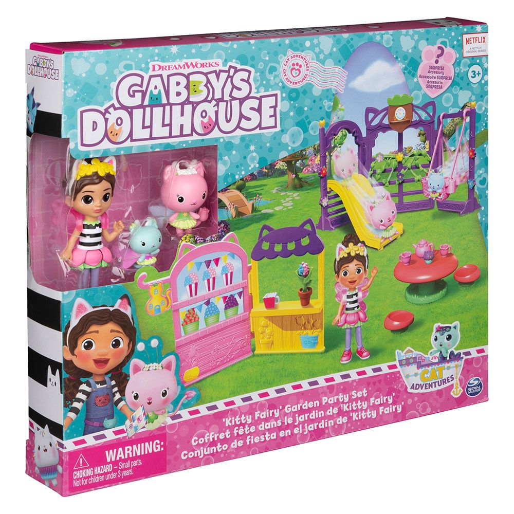 Gabby's Doll House - Kitty Fairy Garden Party Set - 18 Pcs