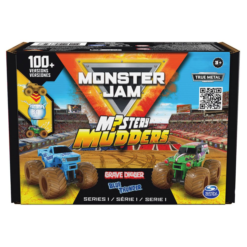 Monster Jam - Mystery Mudders Monster Truck - Style May Vary - 2 Pcs