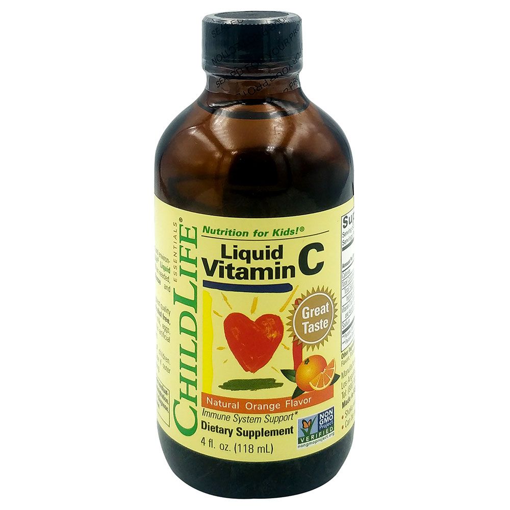 Childlife Essentials - Kids Liquid Vitamin C Supplement - Orange - 118 ml