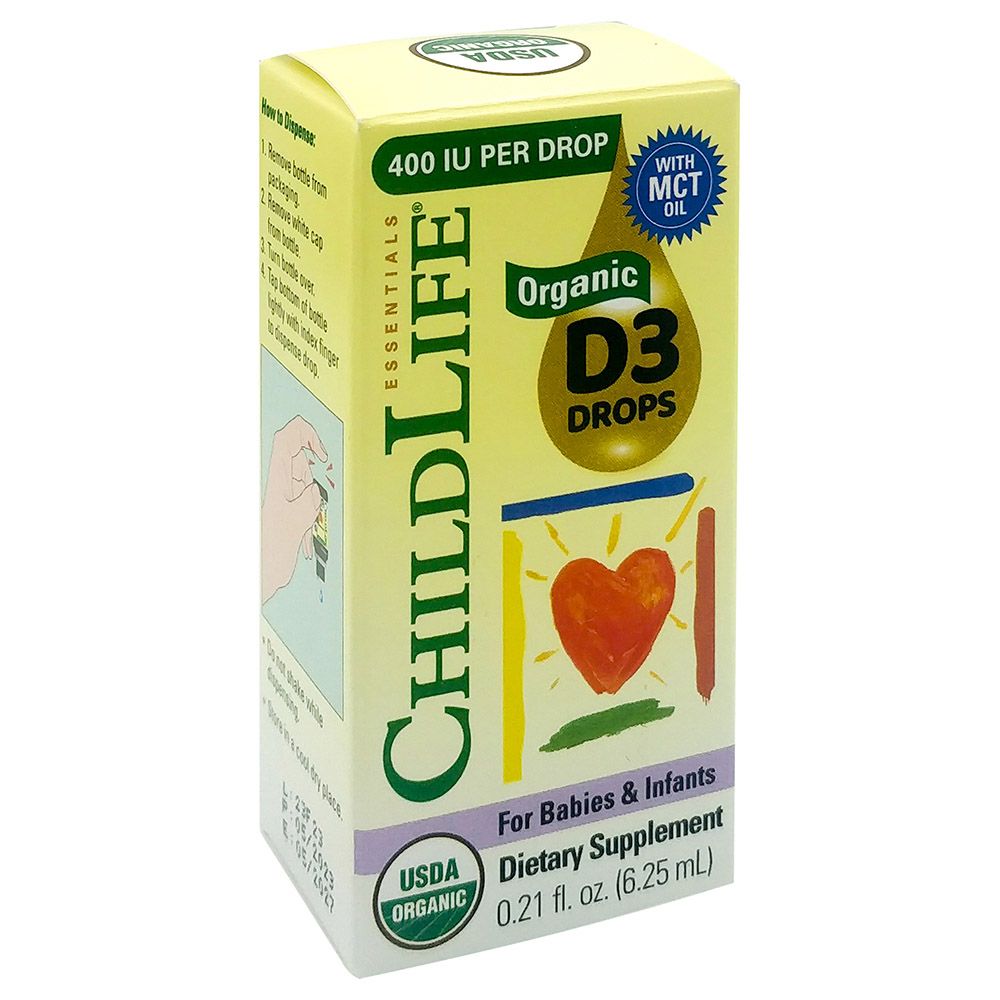 Childlife Essentials - Kids Organic Vitamin D3 Liquid Drops - Berry - 6.25 ml