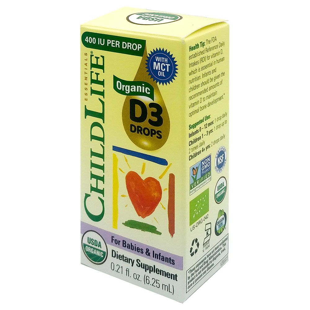 Childlife Essentials - Kids Organic Vitamin D3 Liquid Drops - Berry - 6.25 ml