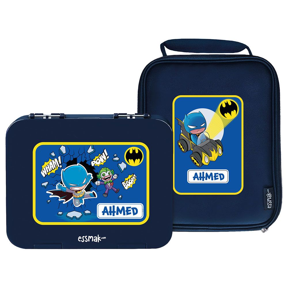 Essmak - Personalized Batman 4 Bento Pack - Blue