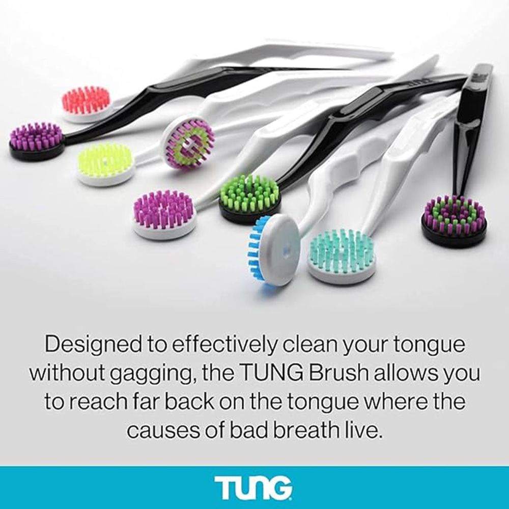 Tung - Professional Tongue Brush - Color May Vary - 1pc