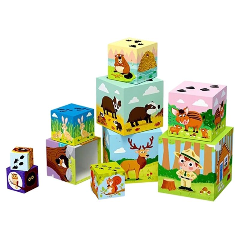 Trefl Puzzle - Stacking Cubes - Forest