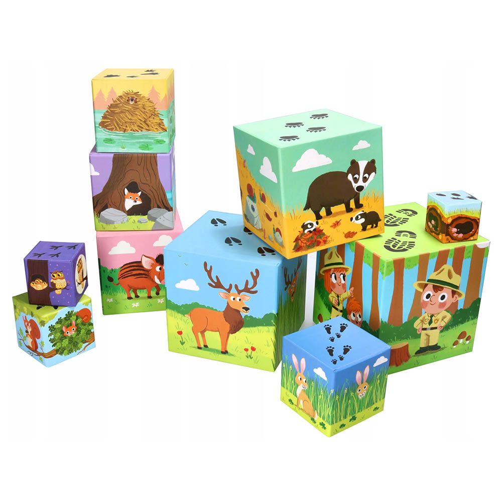 Trefl Puzzle - Stacking Cubes - Forest