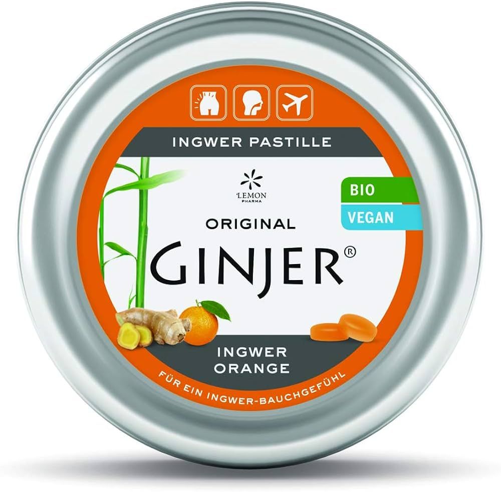 Ginjer - Original Organic Pastille - Orange Flavour - 40 gm