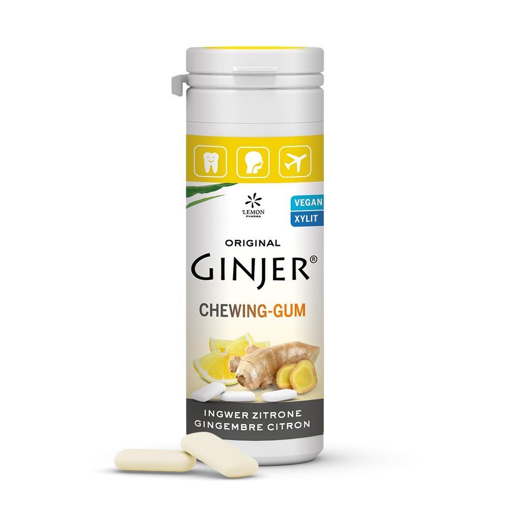 Ginjer - Original Chewing Gum - Lemon Flavour - 30 gm