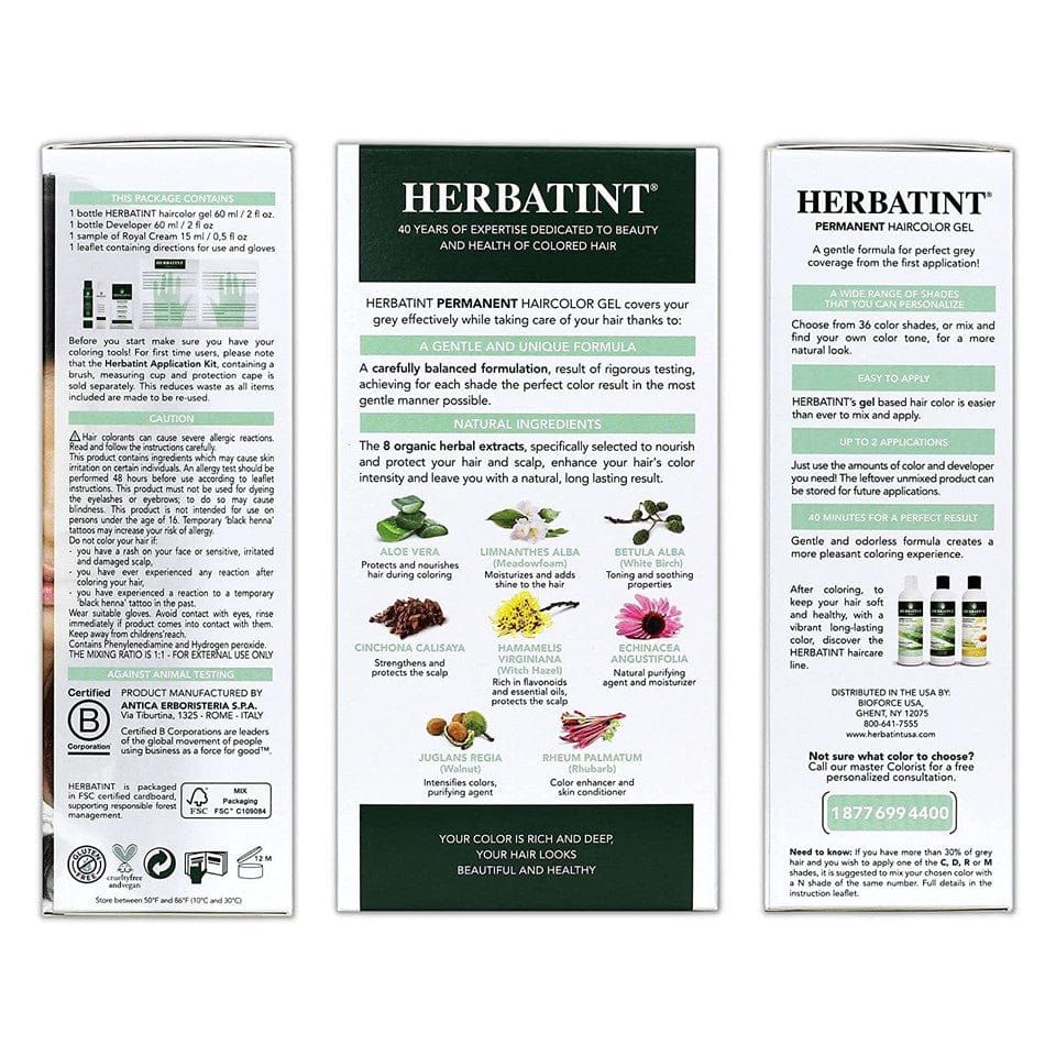 Herbatint - Permanent Hair Colour Gel - 5D Light Golden Chestnut - 135 ml