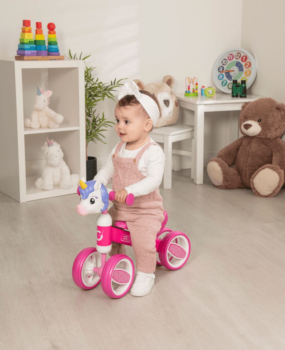 EVO - Character Head Bobble Bike - Unicorn - Pink