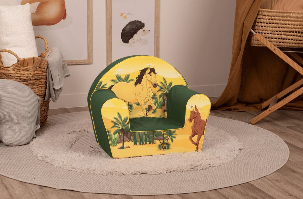 Delsit - Kids Arm Chair - Arabic Horses