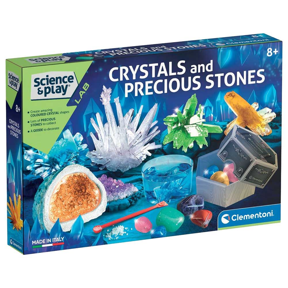 Clementoni - Science & Play Crystals & Precious Stones Kit