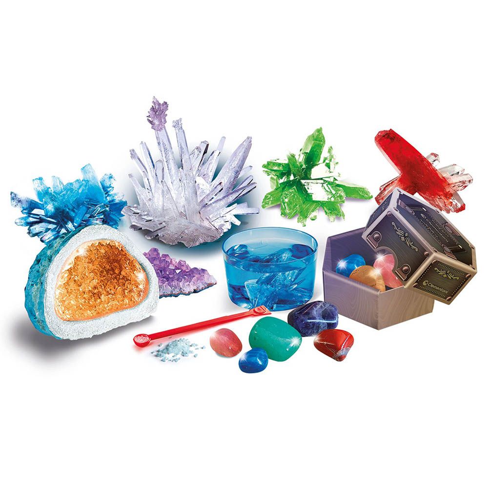 Clementoni - Science & Play Crystals & Precious Stones Kit