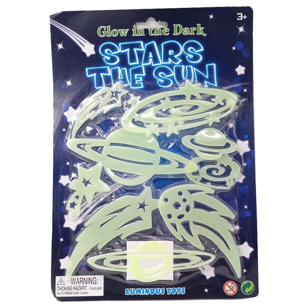 Stem - Glow In The Dark Glitter Stars The Sun Set 1pc - Style May Vary