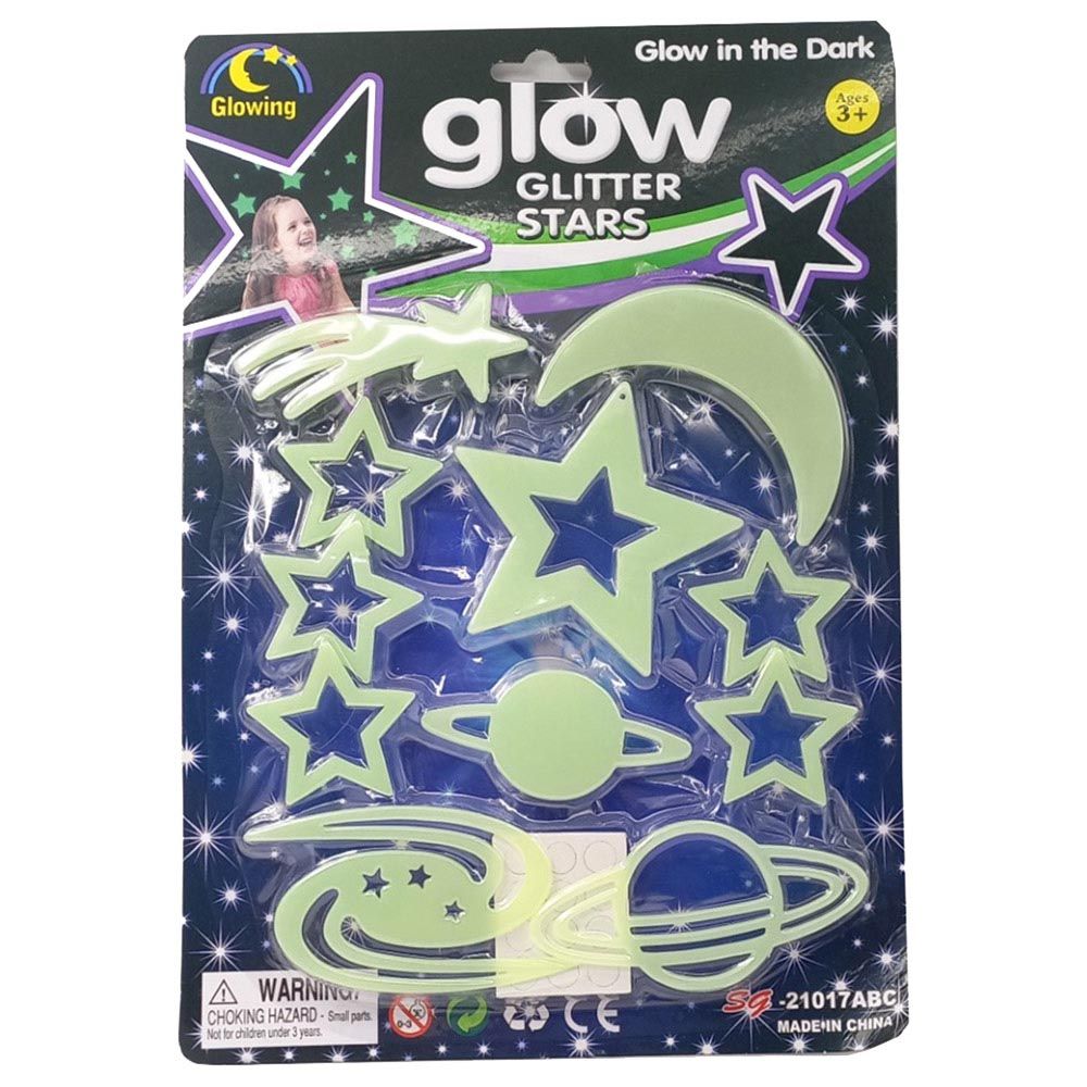 Stem - Glow In The Dark Glitter Stars Set 1pc - Style May Vary