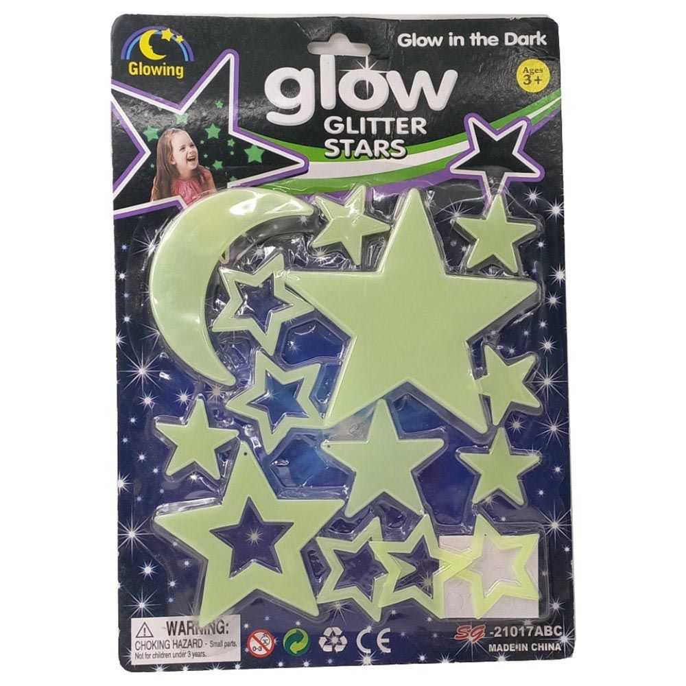 Stem - Glow In The Dark Glitter Stars Set 1pc - Style May Vary