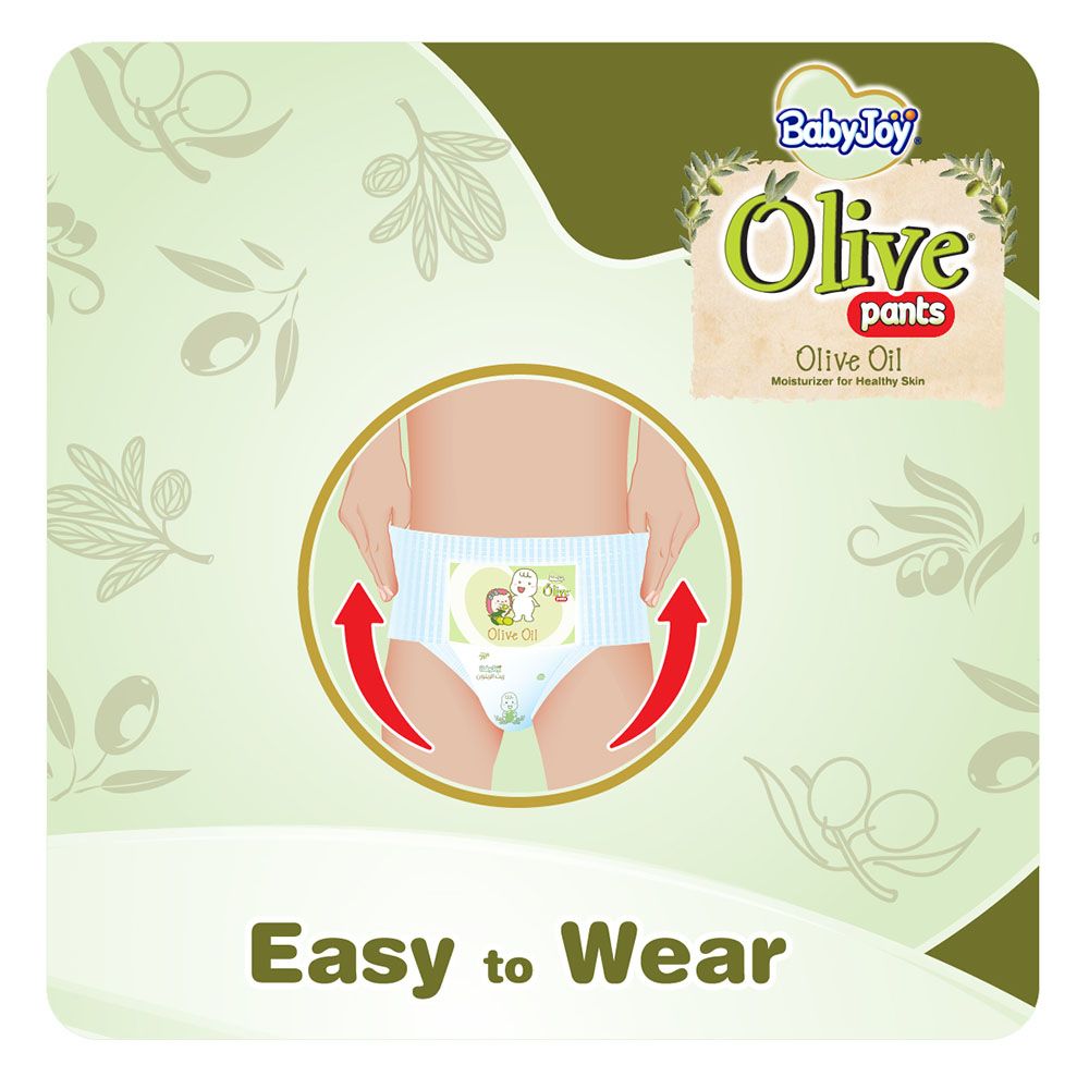 Babyjoy - Olive Diaper Pants - 16-23 Kg - Size 6 - Junior XXL - 32pcs