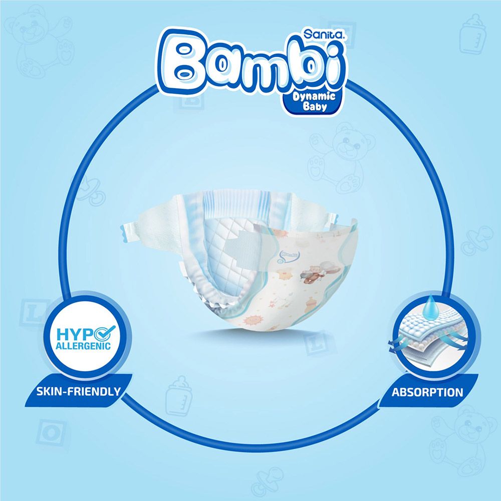 Sanita Bambi - Baby Diapers - Size 6 - 16+kg - XXL - Pack of 104