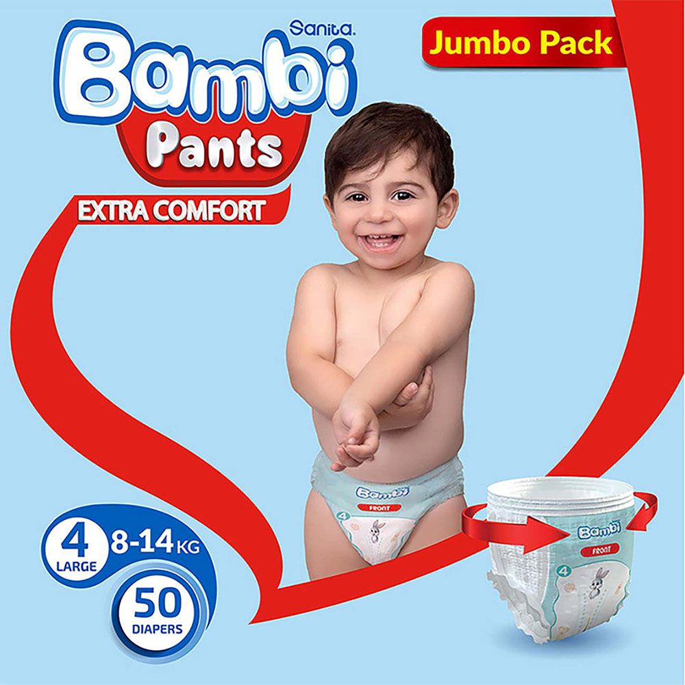 Sanita Bambi - Diaper Pants - Size 4 - 8-14kg - Large - Pack of 150