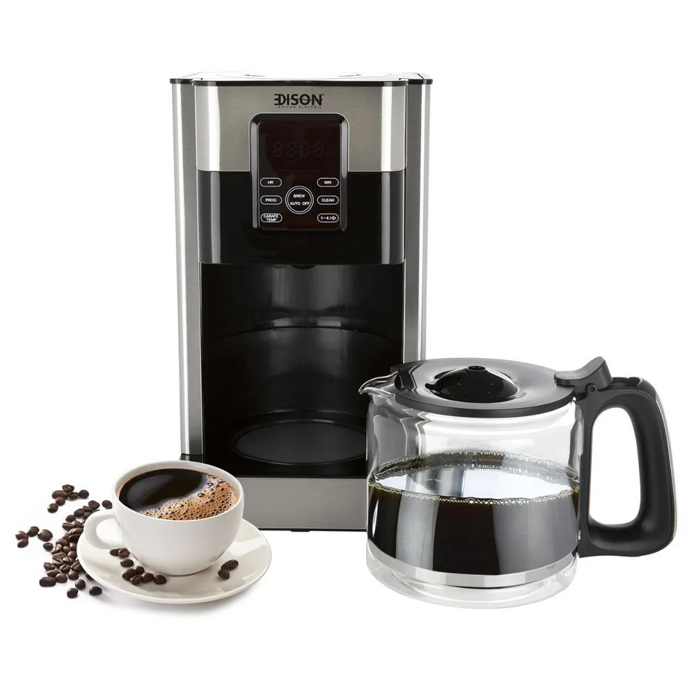 Edison - Electric Coffee Maker - Black - 1.8 L - 1000 W