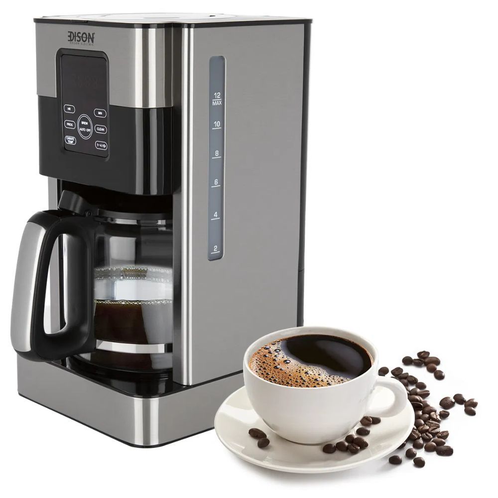 Edison - Electric Coffee Maker - Black - 1.8 L - 1000 W