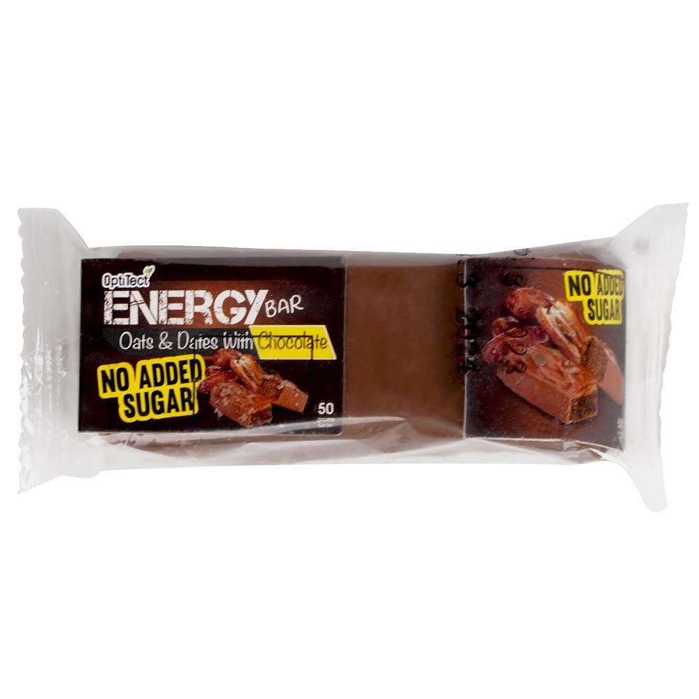 Optitect - Energy Bar - Oats And Dates With Chocolate - 50 g