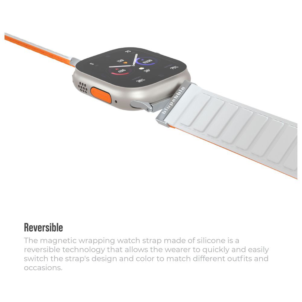 Blupebble - Reversible Magnetic Apple Watch Strap Ultra - Etna