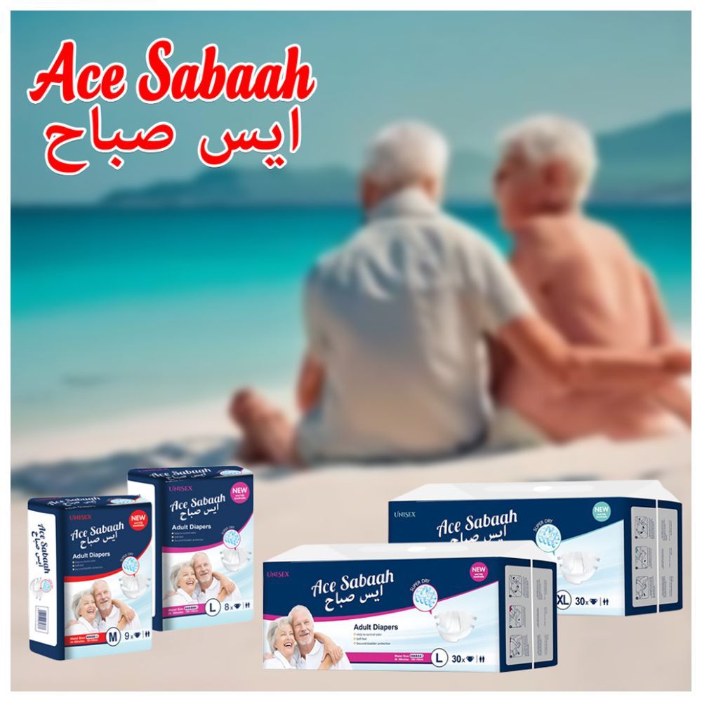 Ace Sabaah - Adult Diaper - Large - 8pcs