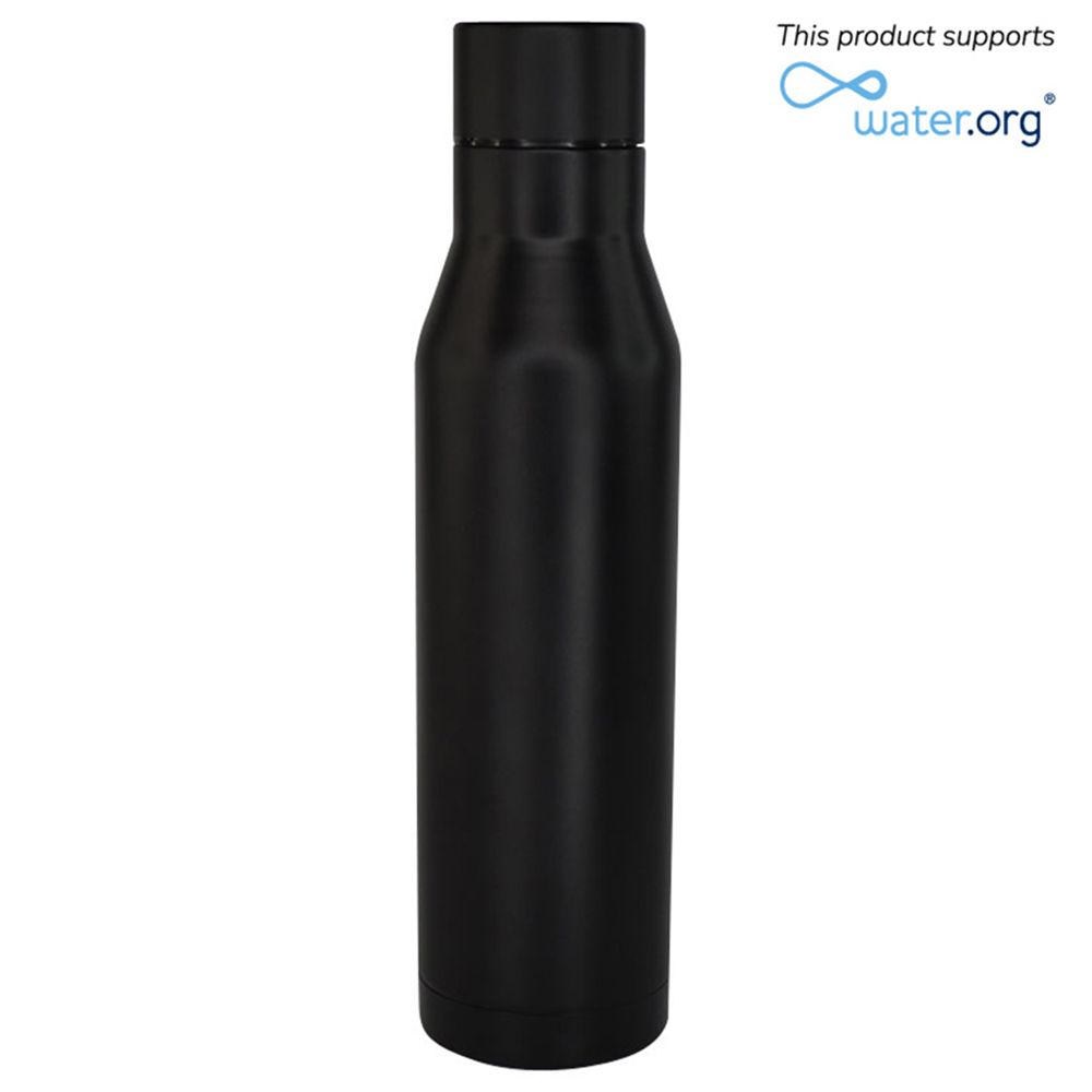 Hans Larsen - Hunfeld Stainless Steel Water Bottle - Black - 500 ml