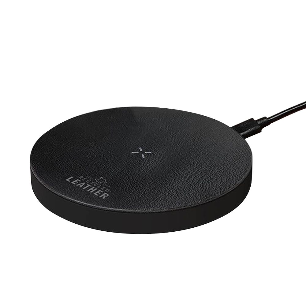 Memorii - Anzio Recycled Leather Wireless Charger - Black - 15W