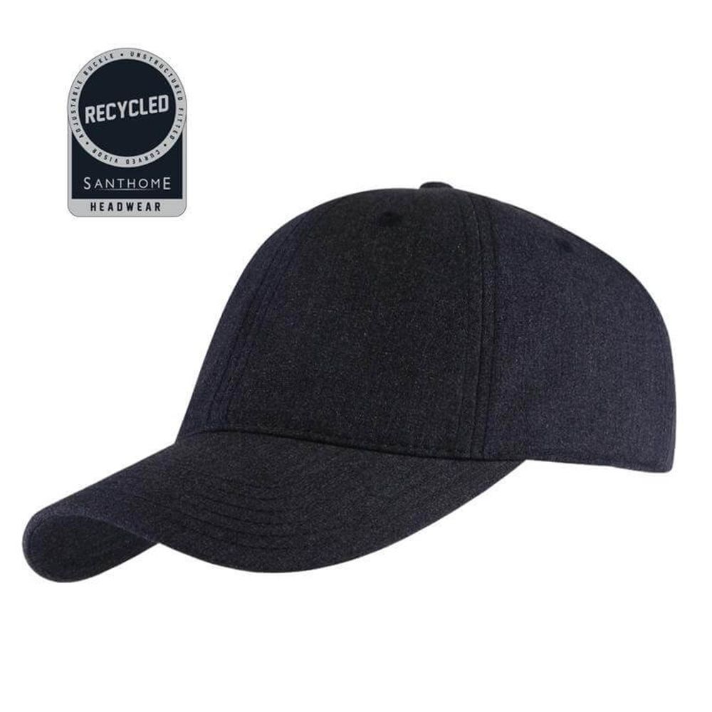 Santhome - Flex Recycled 6 Panel Relaxed Fit Cap - Navy Blue