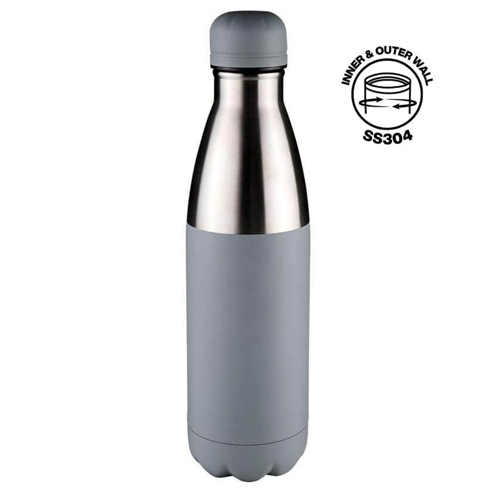 Hans Larsen - Hopa Stainless Steel Water Bottle - Grey - 500 ml