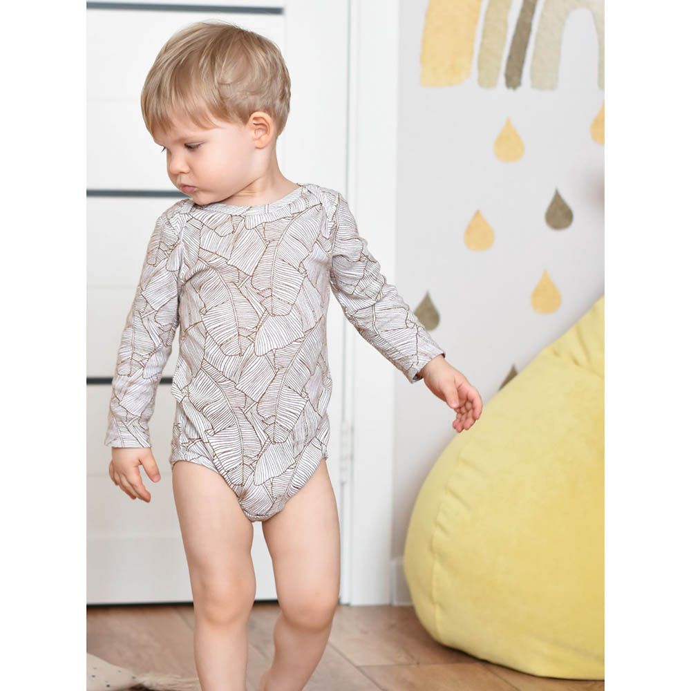 Mjolk - Long Sleeves Bodysuit - Palm Tree