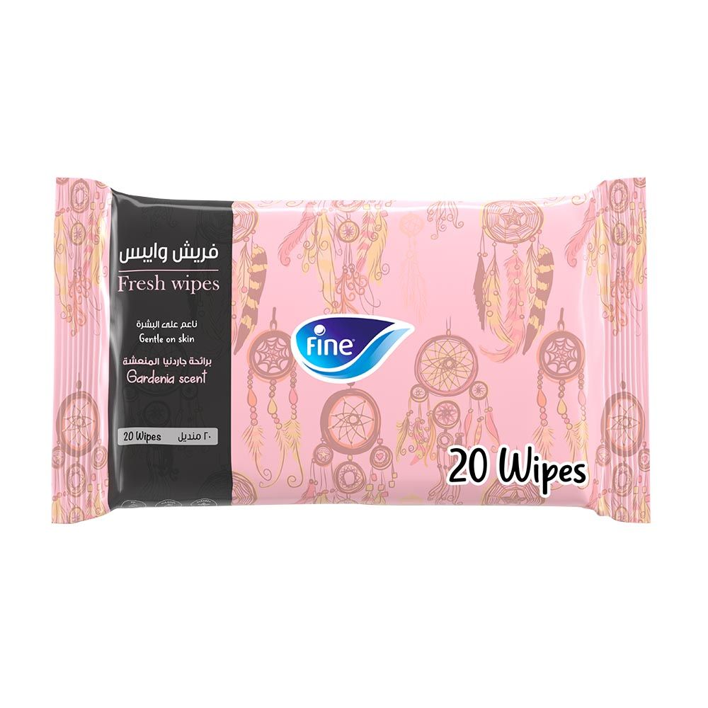 Fine - Fresh Wipes - Gardenia Scent - 20pcs