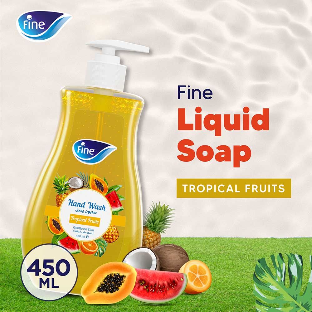 Fine - Liquid Hand Wash - Tropical Fruits - 450 ml