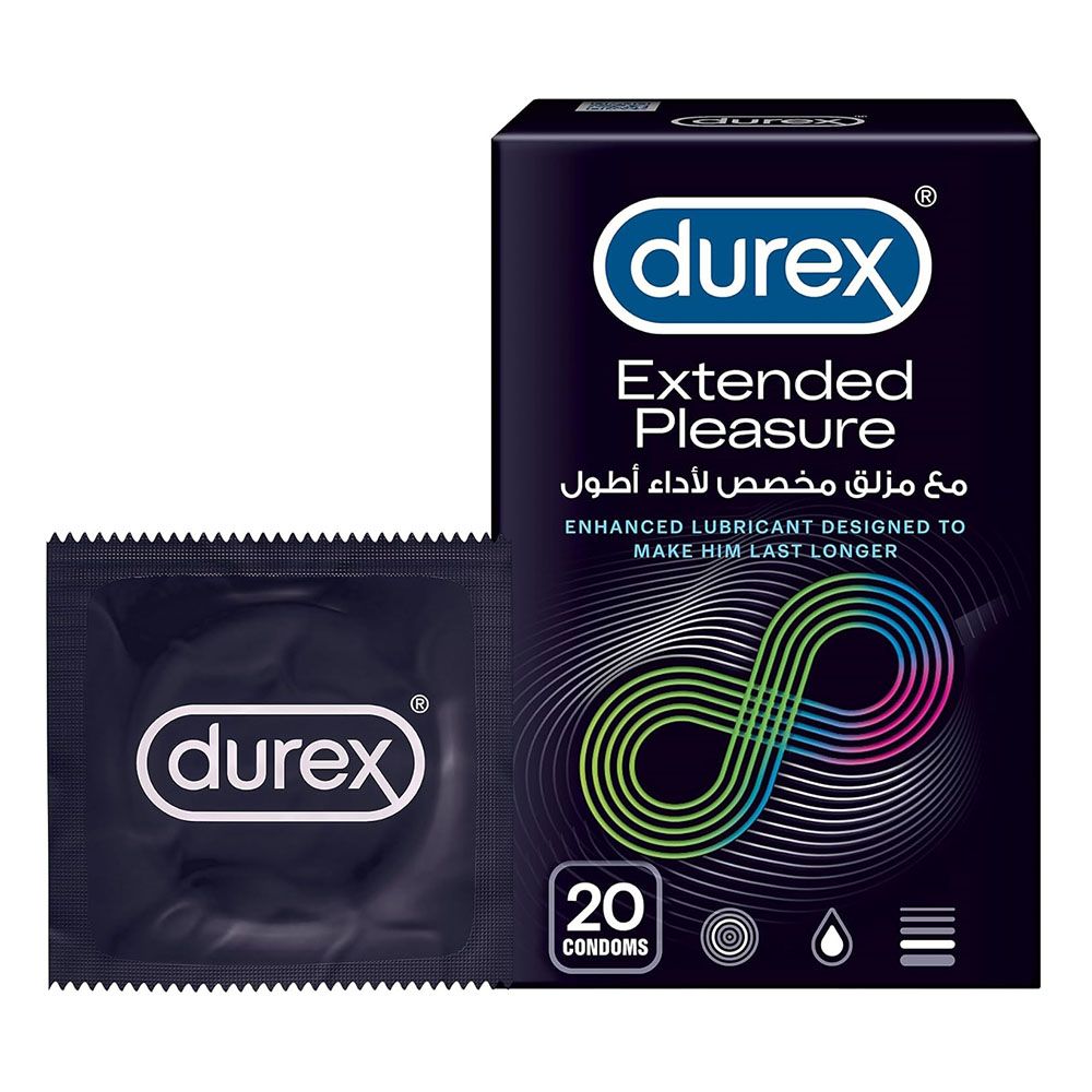 Durex - Extended Pleasure Condoms - 20 Pcs